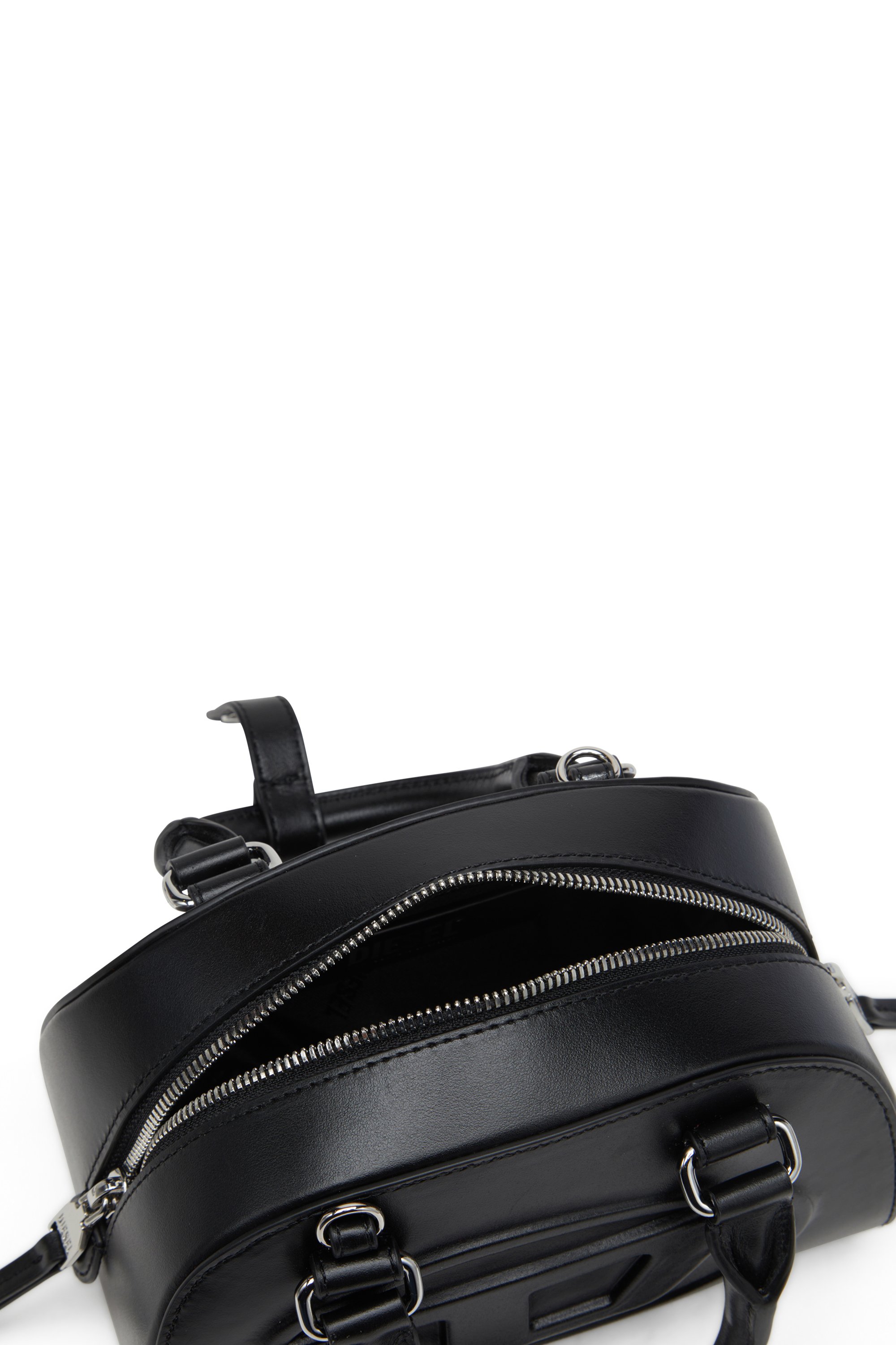 Diesel - 1DR DOME CROSSBODY, Woman's 1DR Dome-Leather mini bowling bag in Black - 4